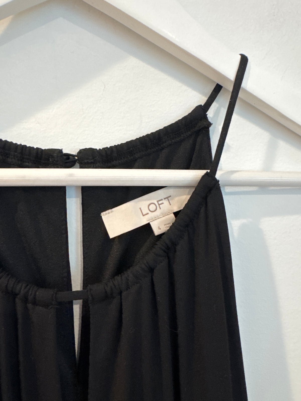 LOFT Ruched Midi Halter Dress in Black, Size 4