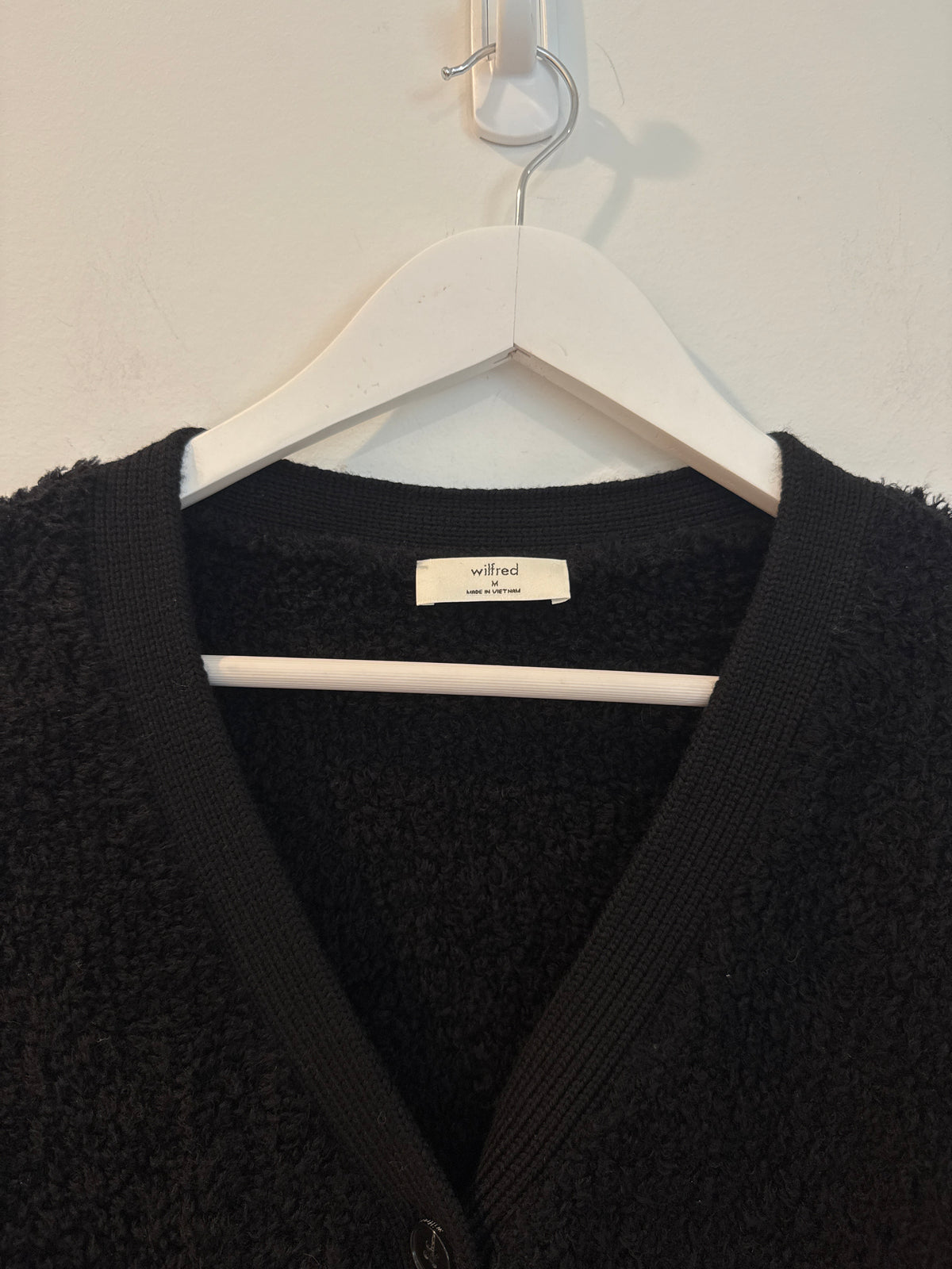 Wilfred “Duchess” Cardigan, Black, Size Medium