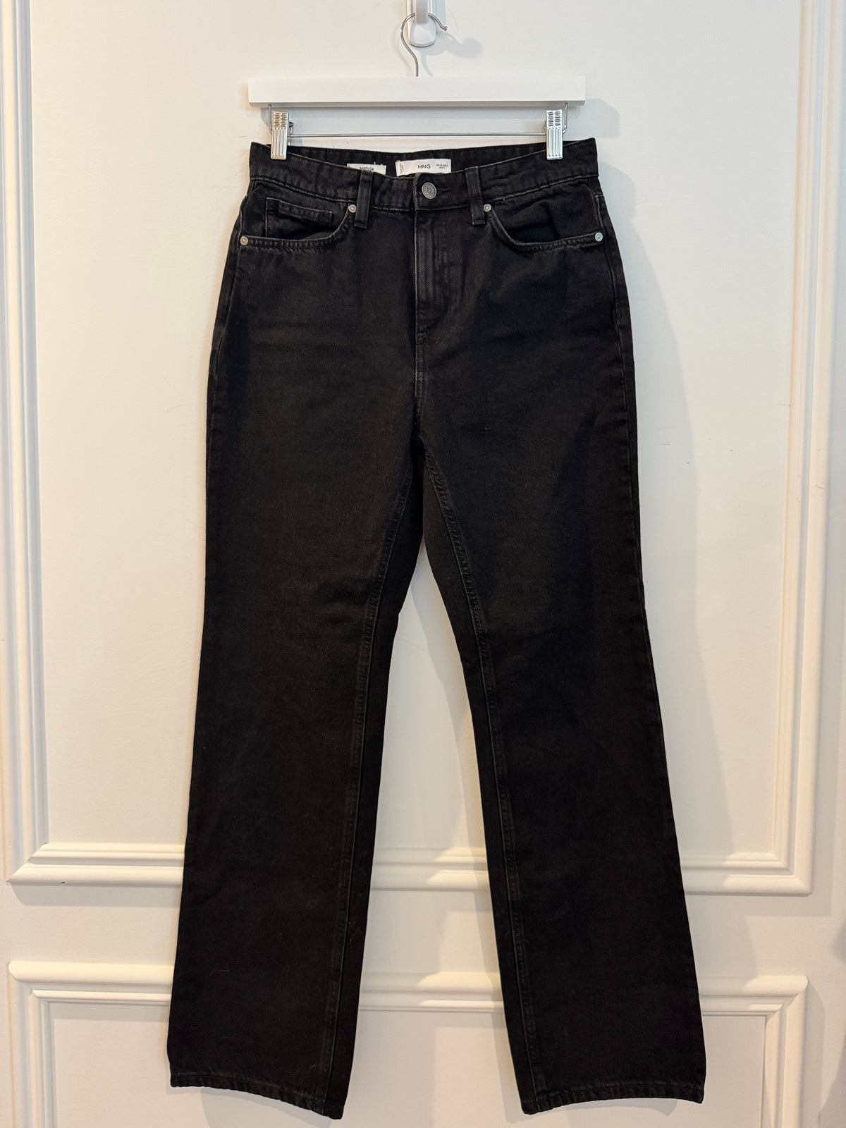 Mango “Matilda” Black Denim Jeans, Size 6