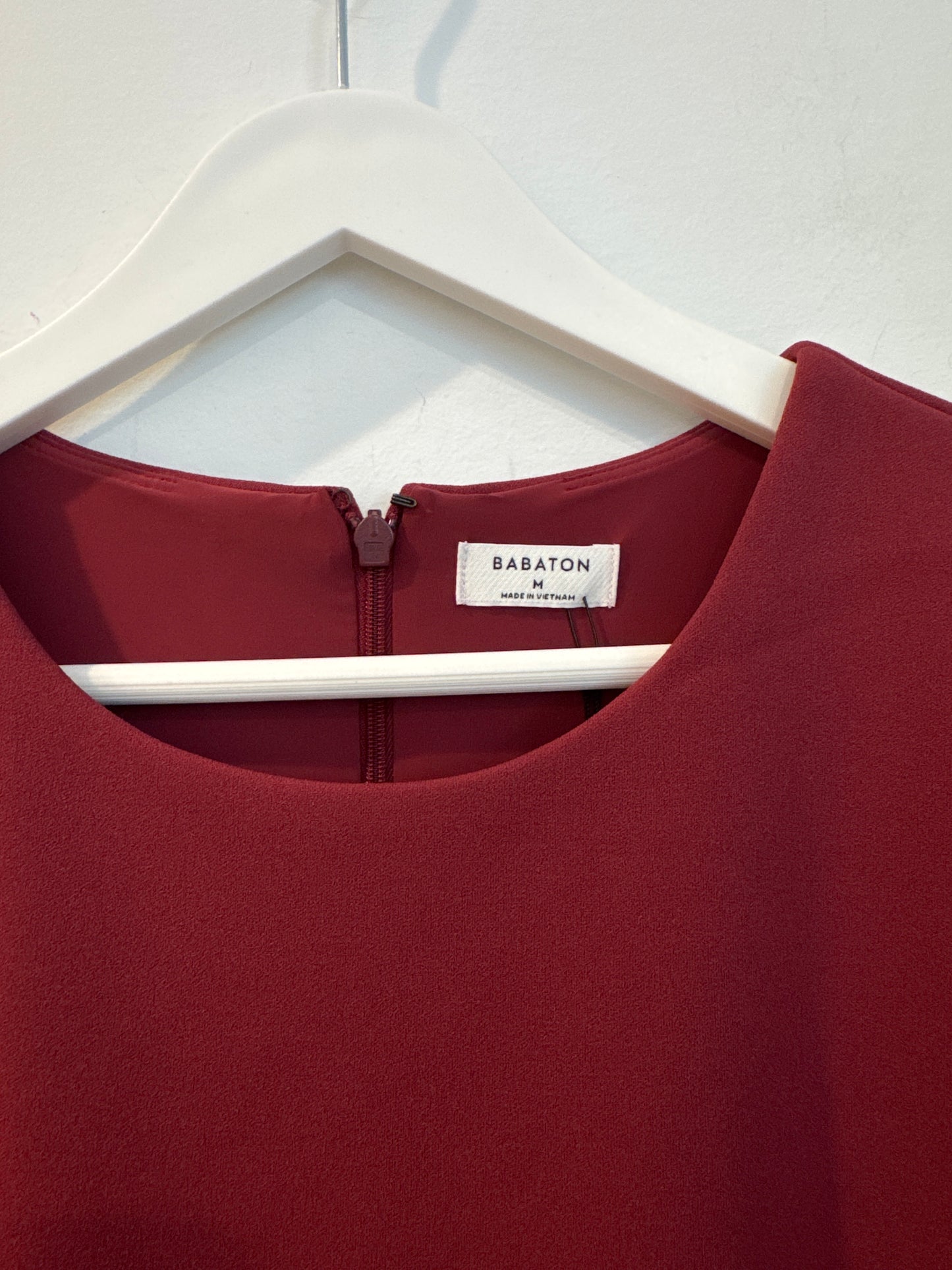 Babaton Figureknit Priestly Dress, Red, Size Medium