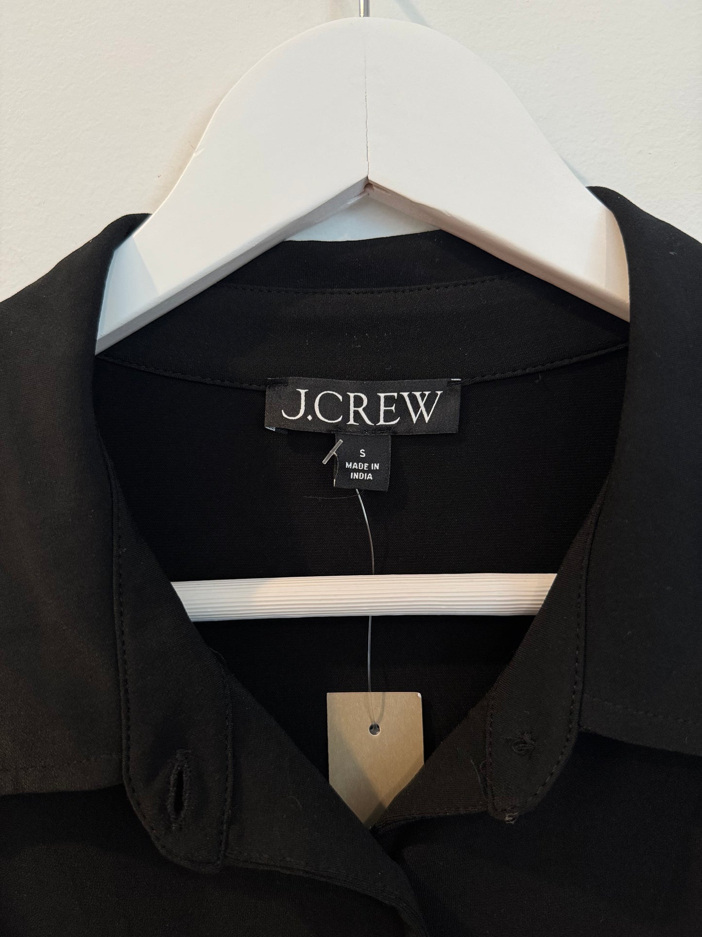J Crew Black “Mini Shirt Dress”, Size Small