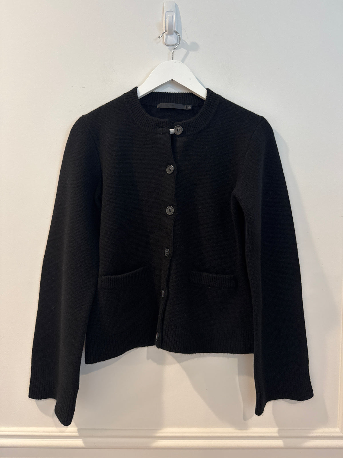 Jenni Kayne Wool/Cashmere Blend “Cooper” Cardigan in Black, Size Small
