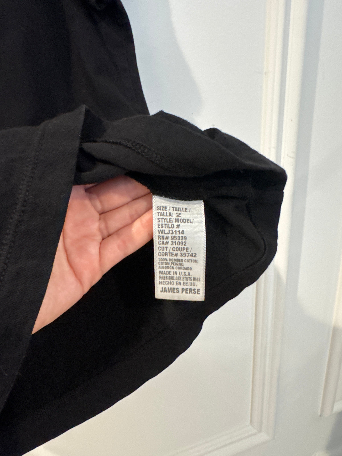James Perse Black Tee-shirt, Size S/2