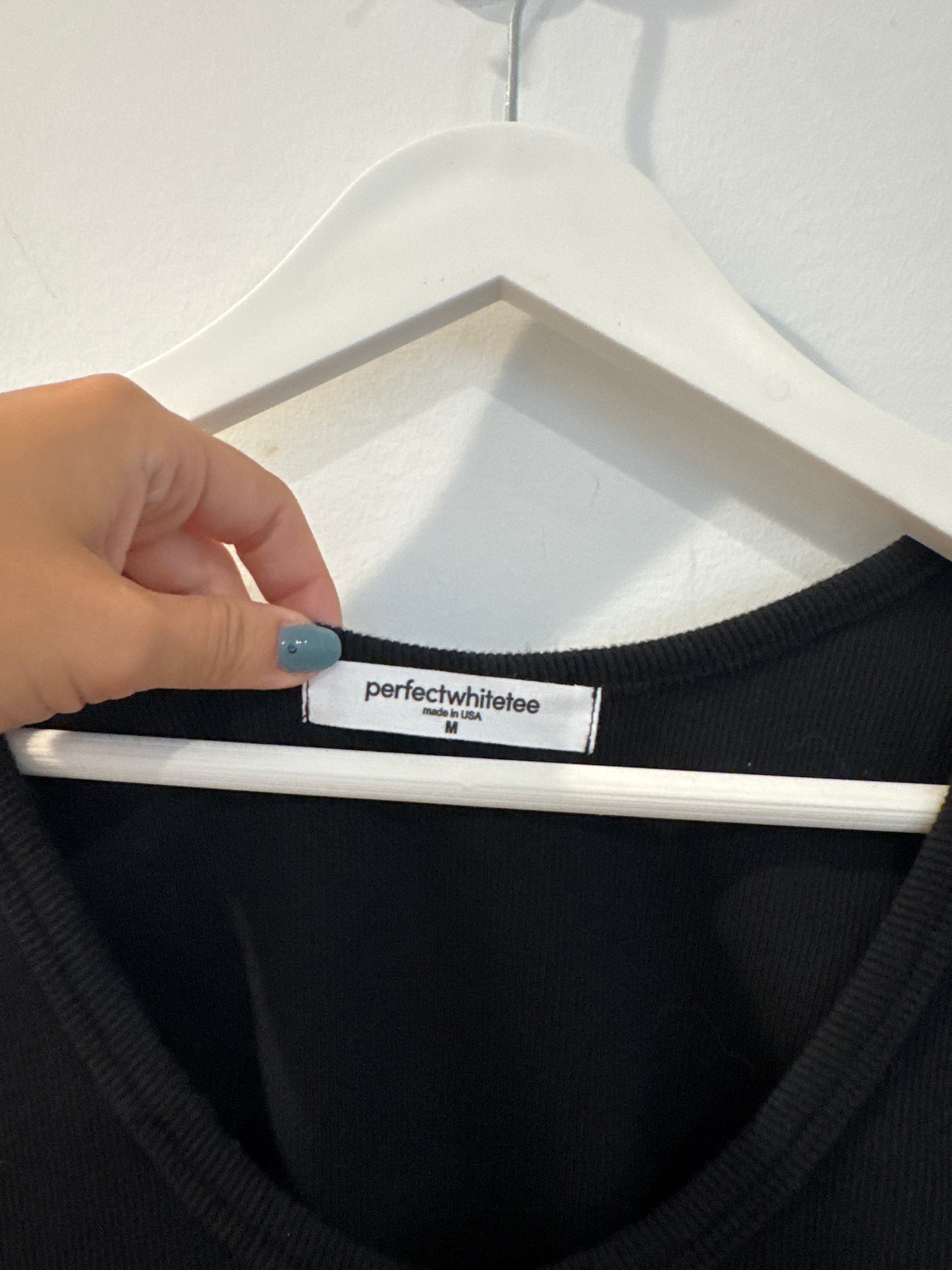 Perfectwhitetee Black Tank, Size Medium