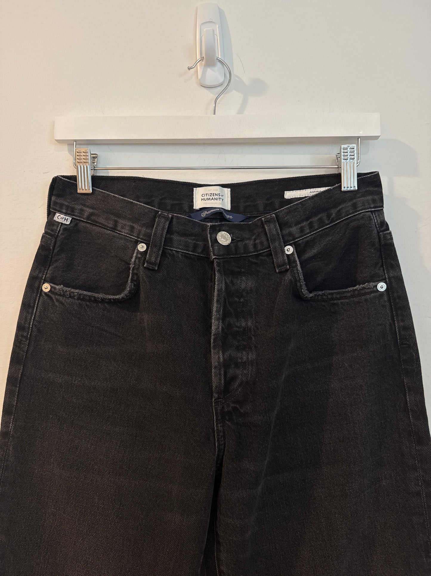 Citizens of Humanity “Annina” Black Denim Jeans, Size 26
