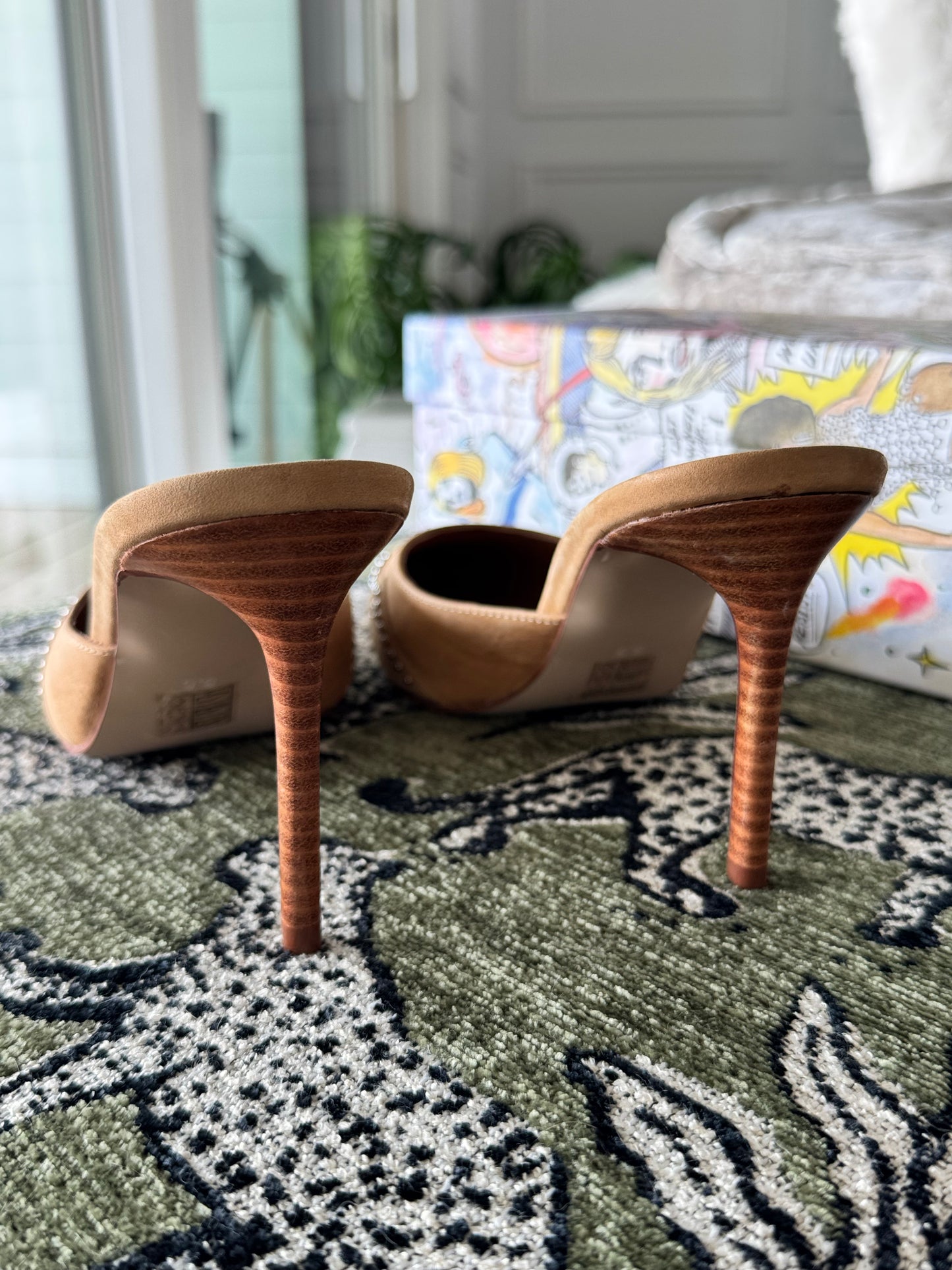 Jeffrey Campbell Head-west Pointed-Toe Heeled Mule, US Size 8.5 (Best Fits an 8)