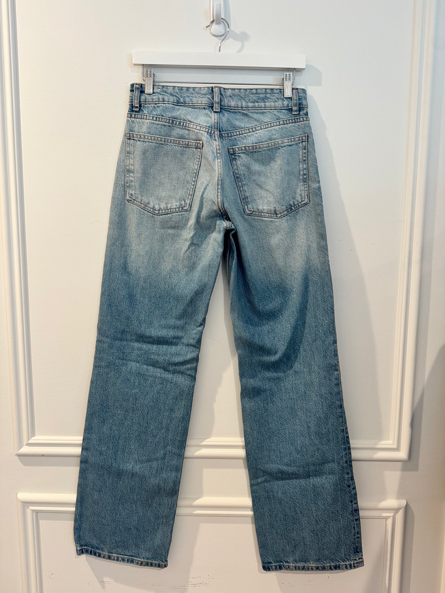 Zara Light-to-Medium Wash Blue Jeans, Size 4