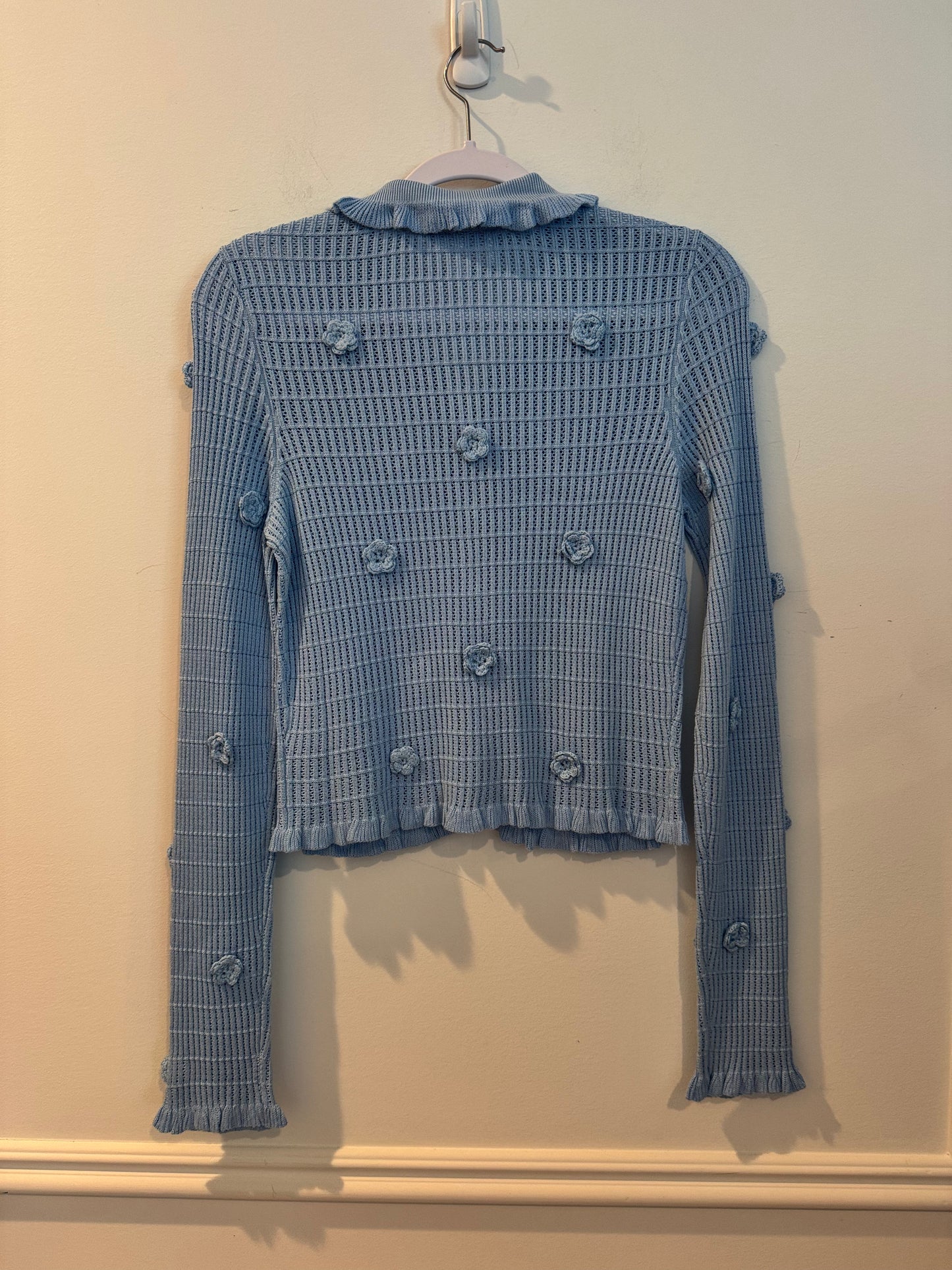 Stone Cold Fox x REVOLVE Allayia Floral Cardigan in Baby Blue, Size Small