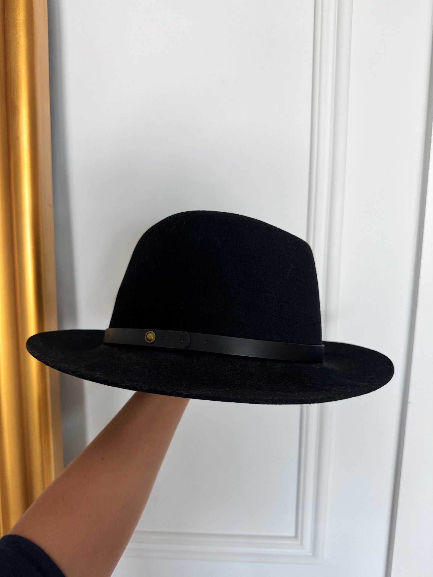 Rag & Bone Floppy Brim Wool Fedora, Size Medium