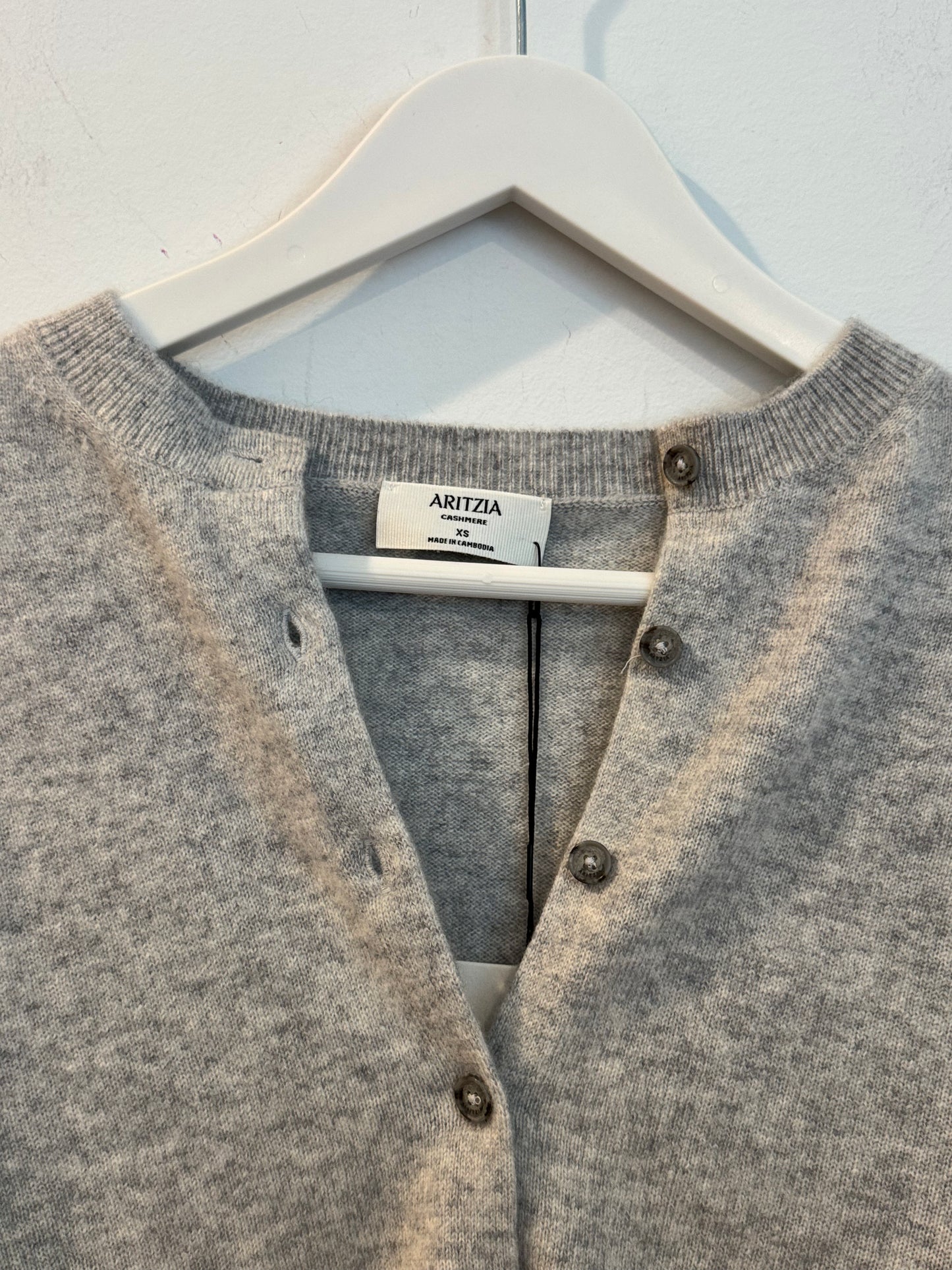 Aritzia Cashmere Cardigan, Grey, Size XS