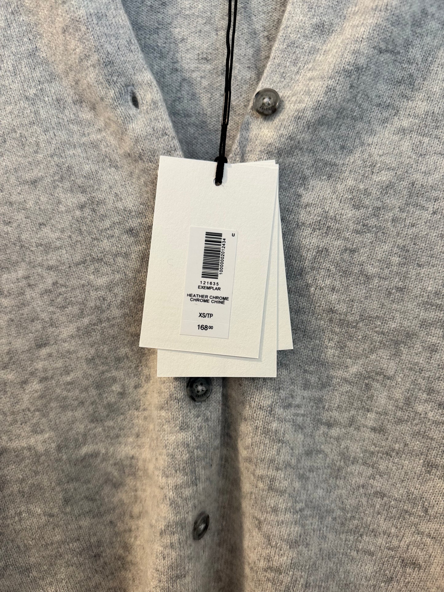 Aritzia Cashmere Cardigan, Grey, Size XS
