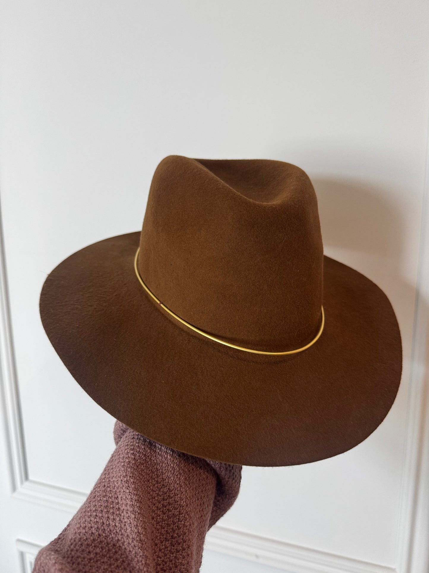 Janessa Leone Savoy Wool Hat, Size Medium