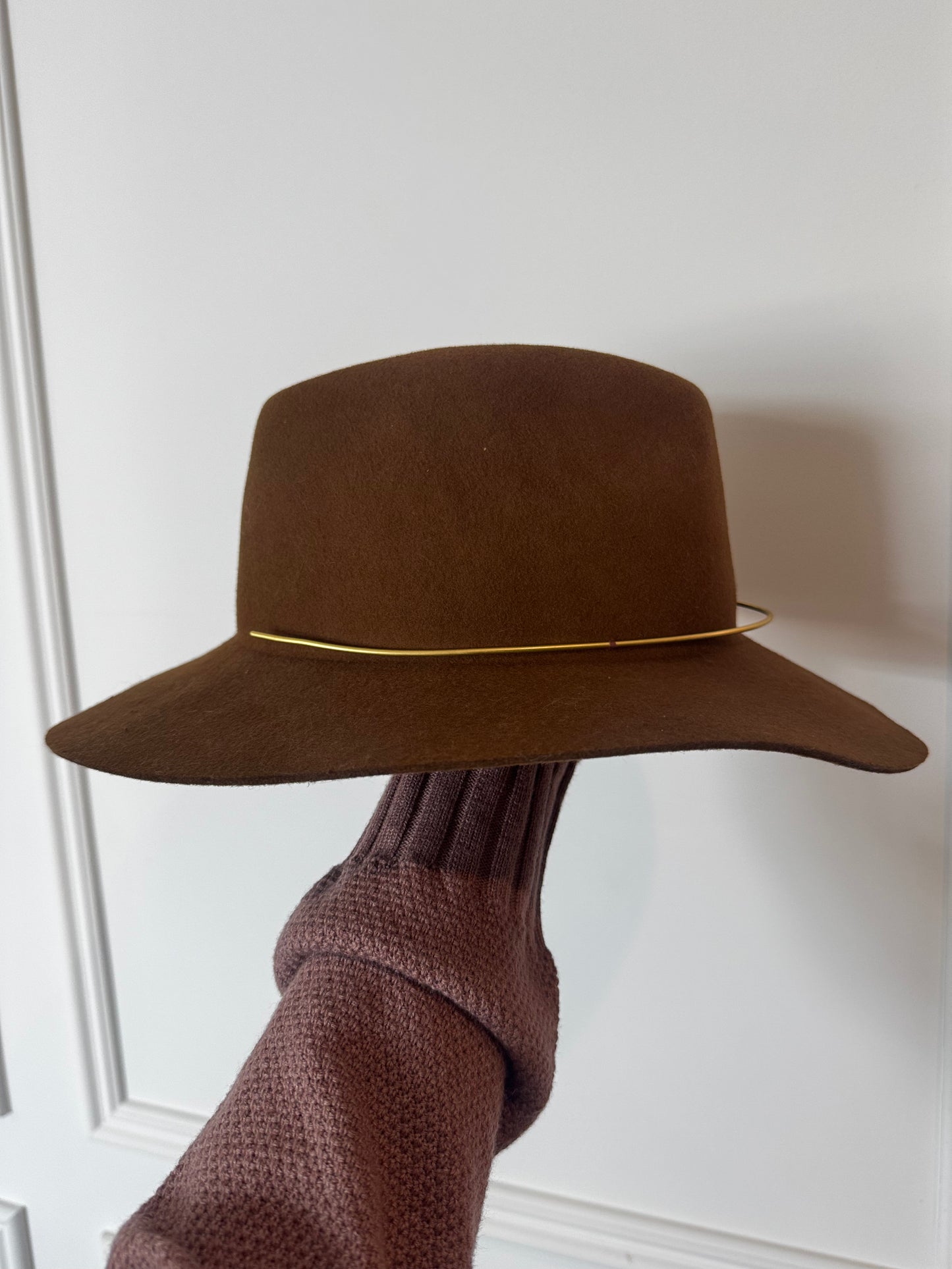 Janessa Leone Savoy Wool Hat, Size Medium