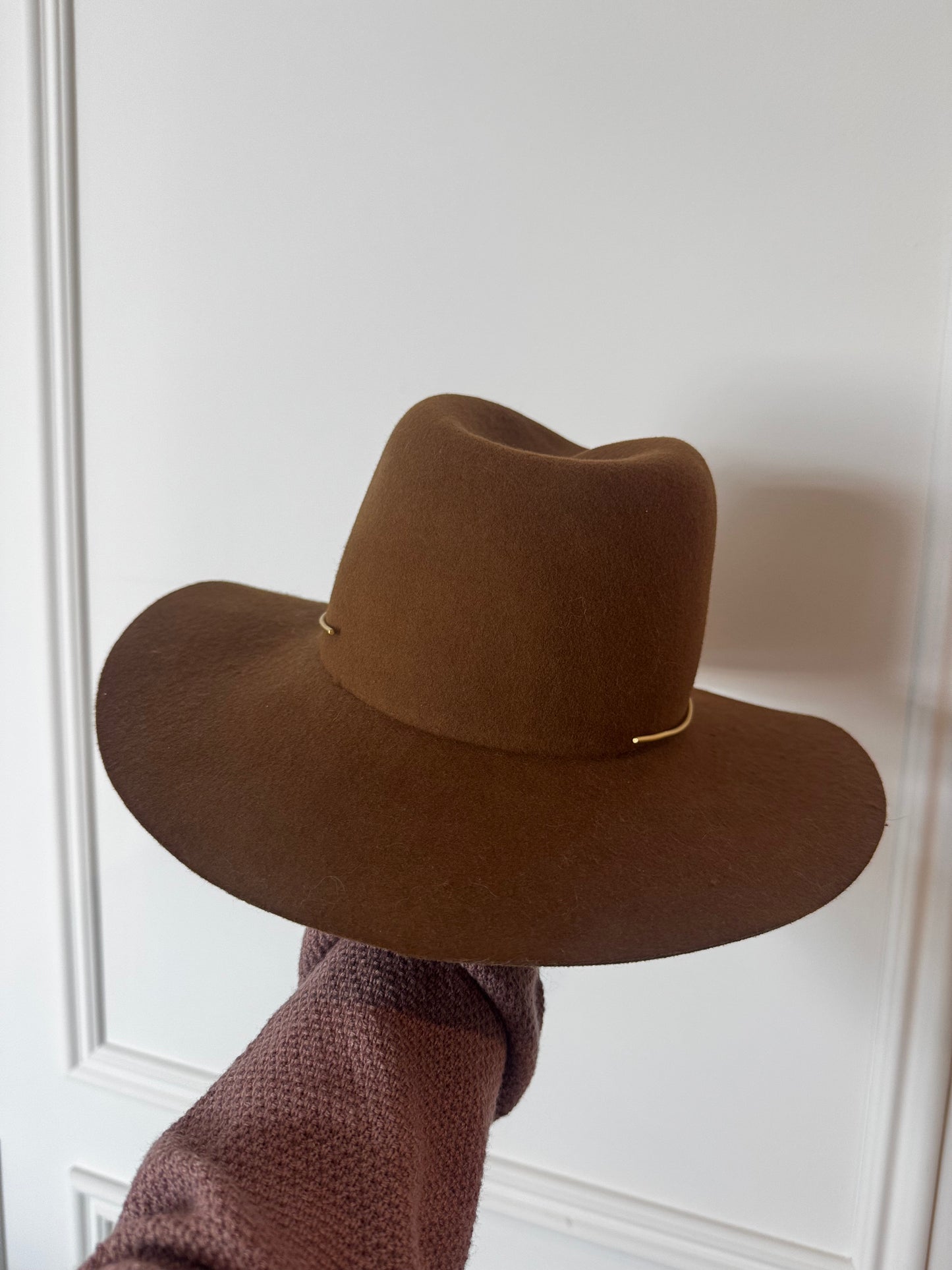 Janessa Leone Savoy Wool Hat, Size Medium