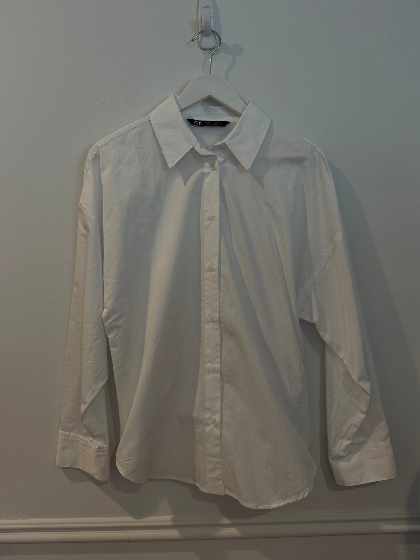 Zara White Shirt, Size Small